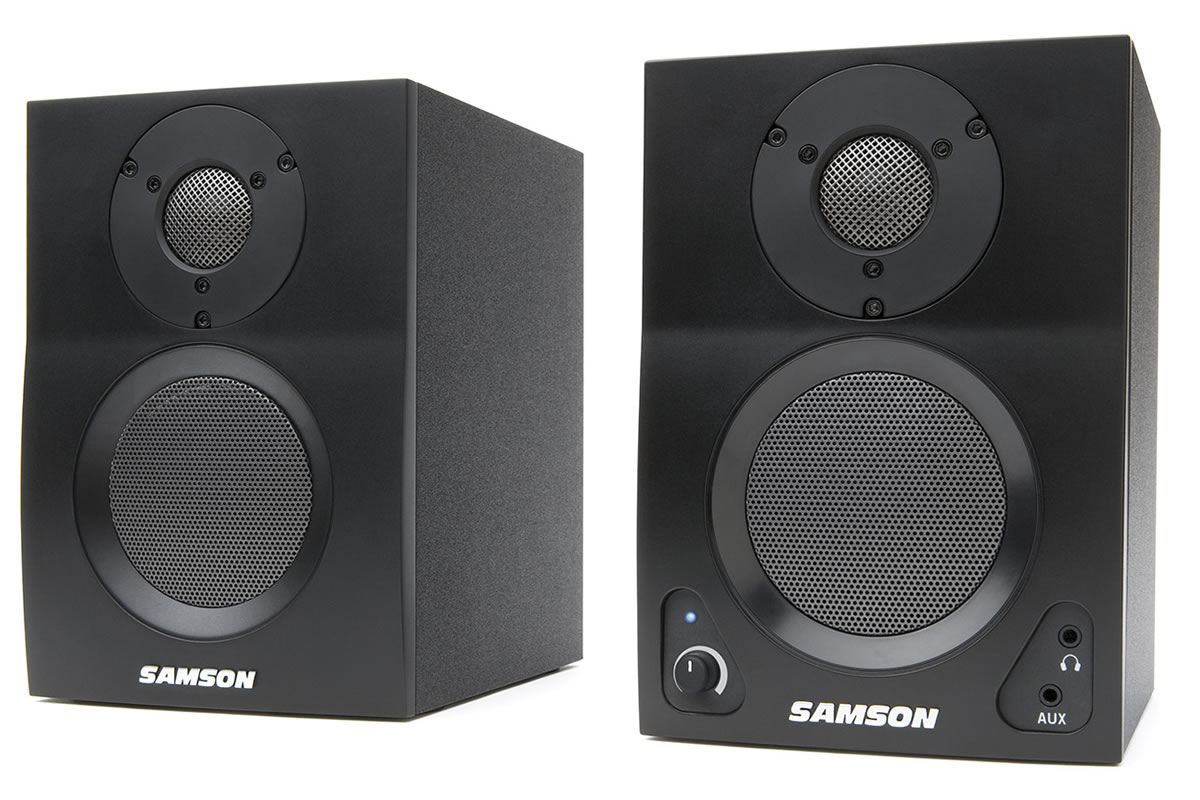 Samson MediaOne BT3 2-way active Bluetooth speakers - front view